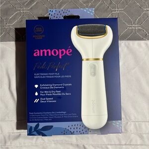 Amope Electric Foot File in White and Blue